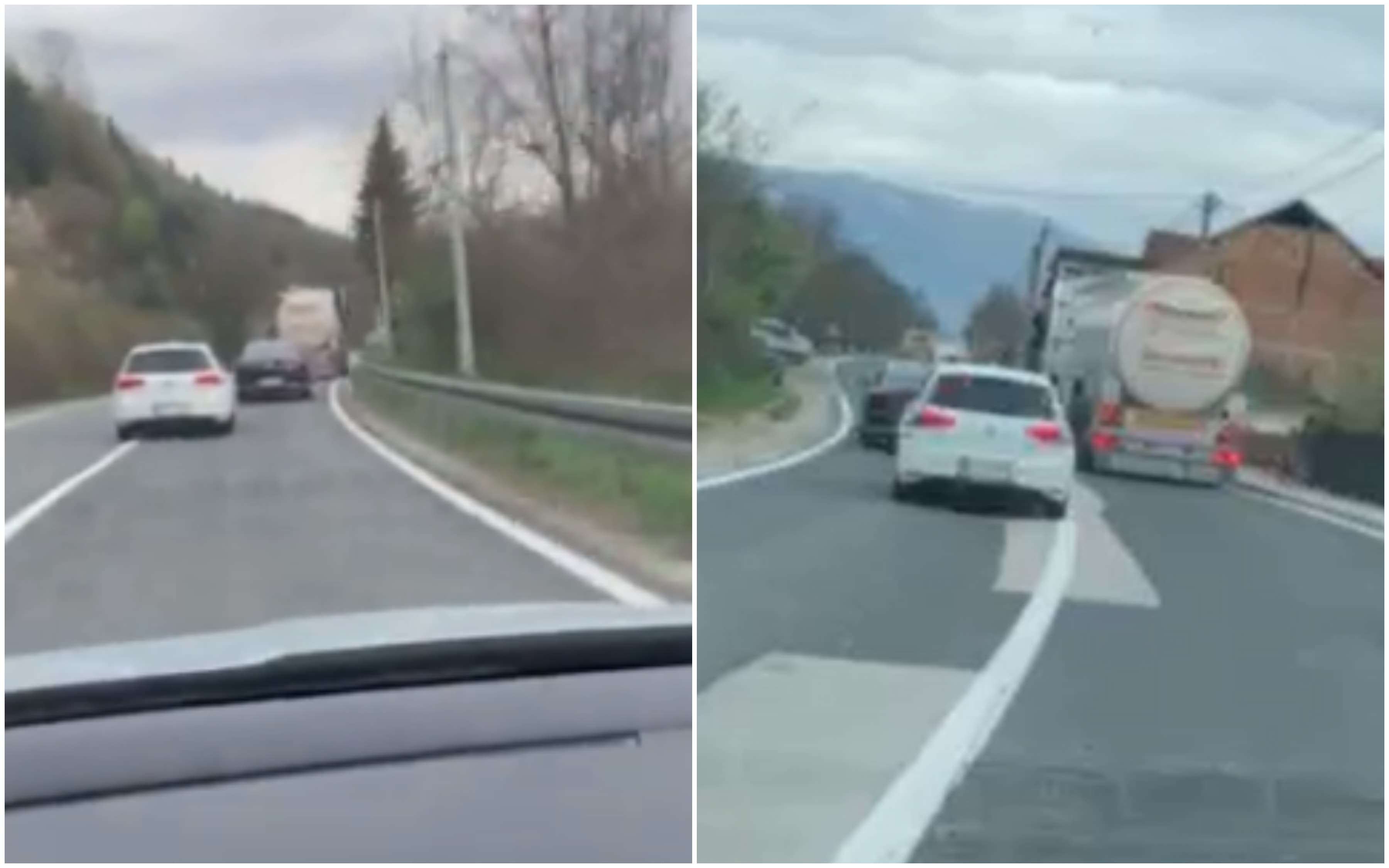 Video / Opasna vožnja službenih vozila pod pratnjom: Preticali na punoj liniji