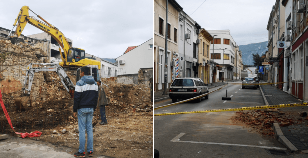 "Avaz" na licu mjesta": Puste ulice Mostara, pogledajte kako izgleda mjesto gdje se srušio dimnjak!