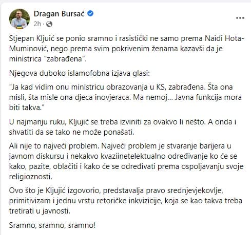 Komentar Dragana Bursaća - Avaz