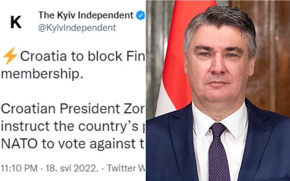 Kijevski medij: Hrvatska će blokirati ulazak Švedske i Finske u NATO