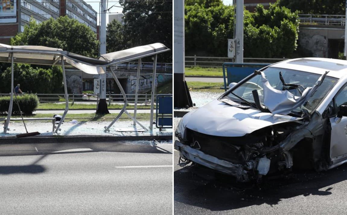 Teška nesreća u Zagrebu: Autom se zaletio u tramvajsku stanicu, više osoba povrijeđeno