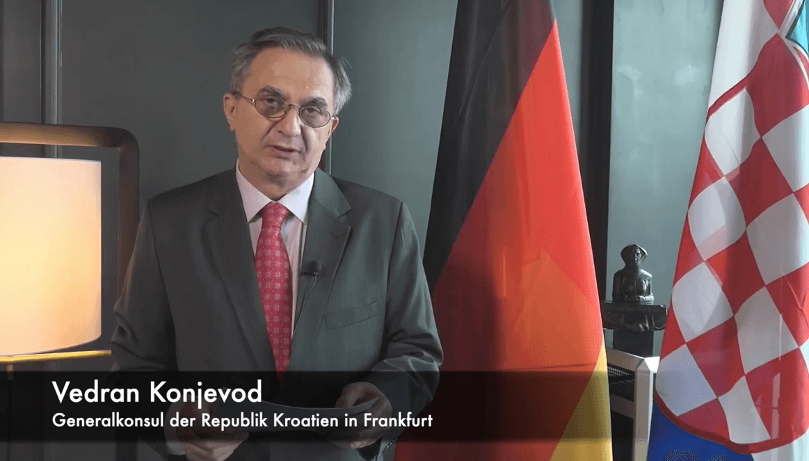 Diplomatski skandal: Na proslavi Dana državnosti Hrvatske u Frankfurtu puštena naci himna