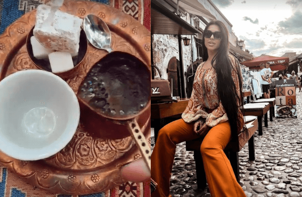 Seka Aleksić na kafi pored Starog mosta