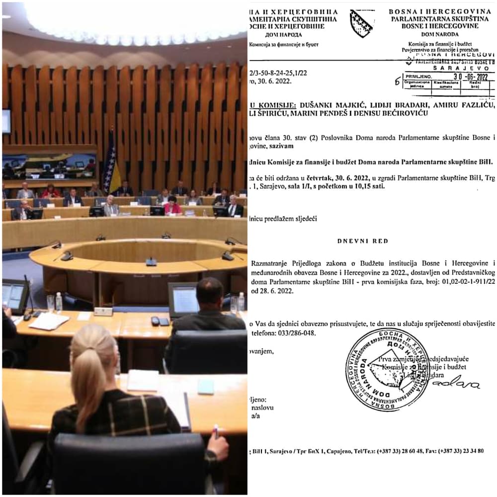 Skandalozno: Komisija Doma naroda podržala povećanje plaća parlamentarcima za 500 KM, evo ko je bio protiv