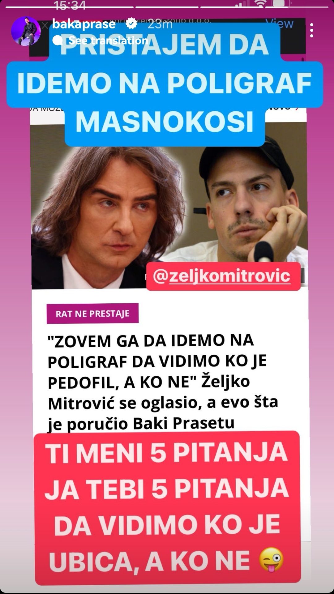 Jutjuber mu je odgovorio - Avaz