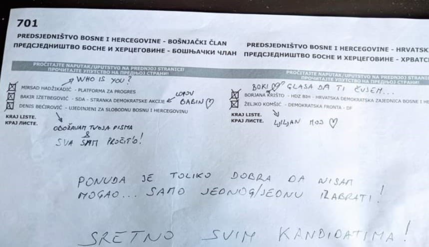 Stotine hiljada nevažećih glasačkih listića u BiH na provjeri