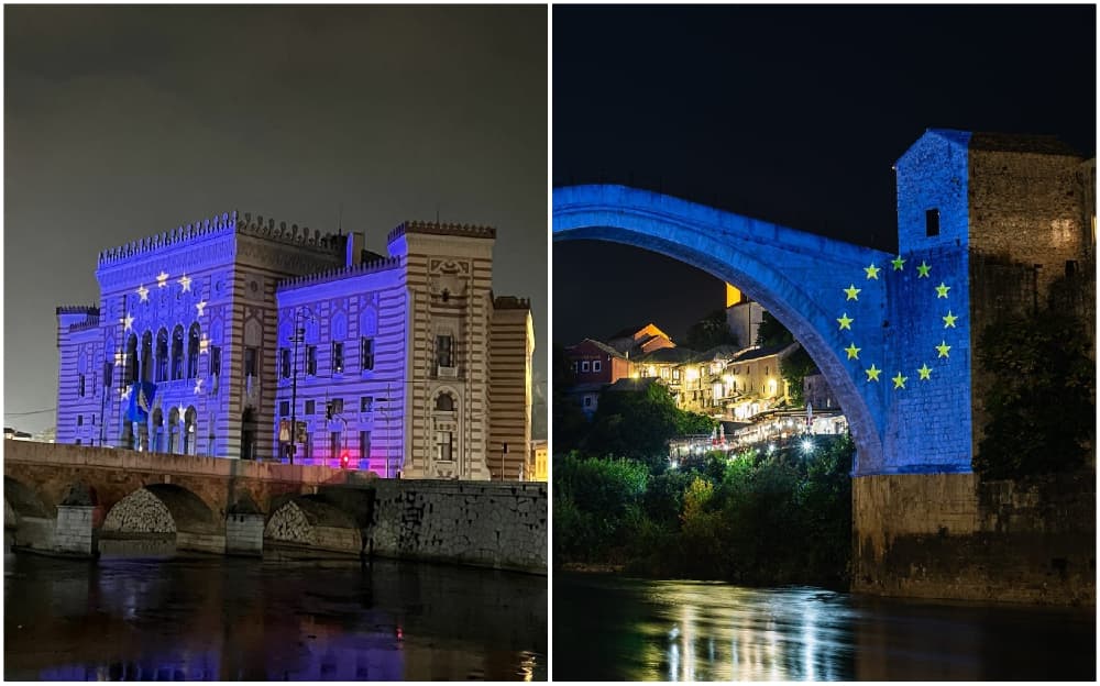Boje zastave EU u Sarajevu, Mostaru i Banjoj Luci