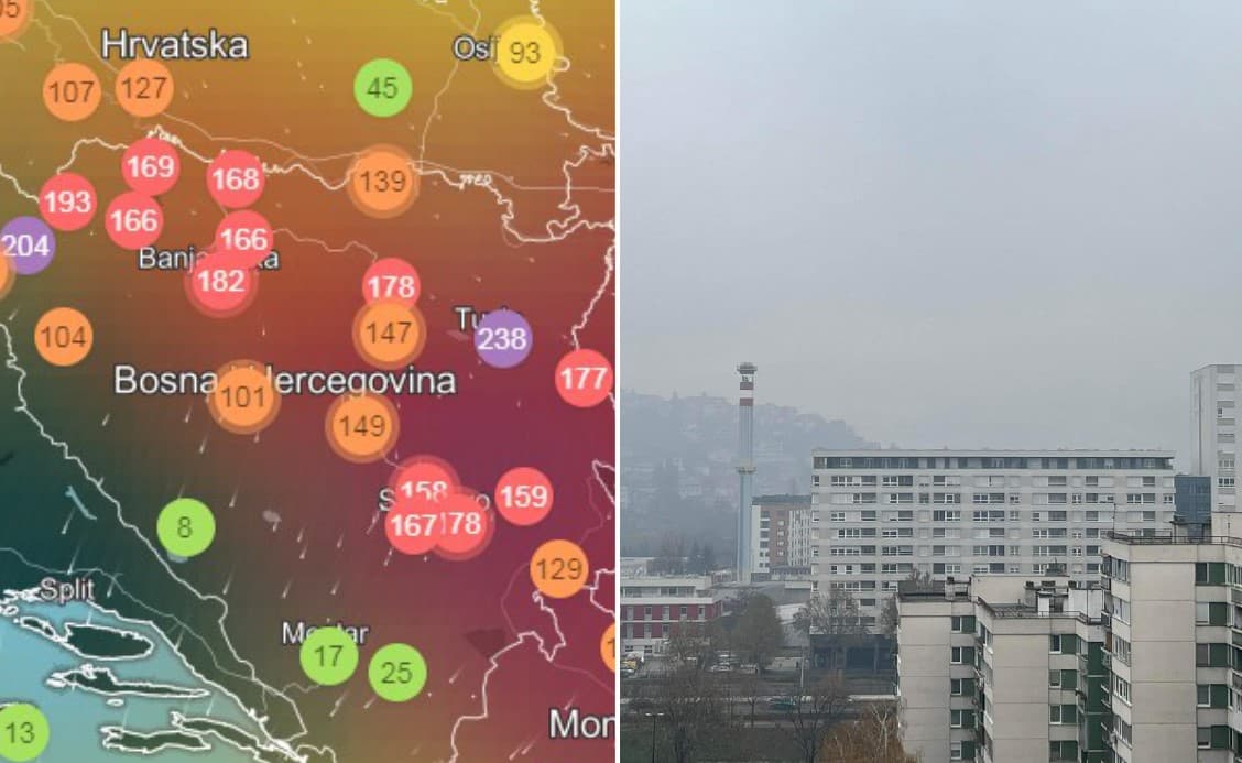 Građani širom BiH guše se u smogu: Sarajevo treći najzagađeniji grad na svijetu