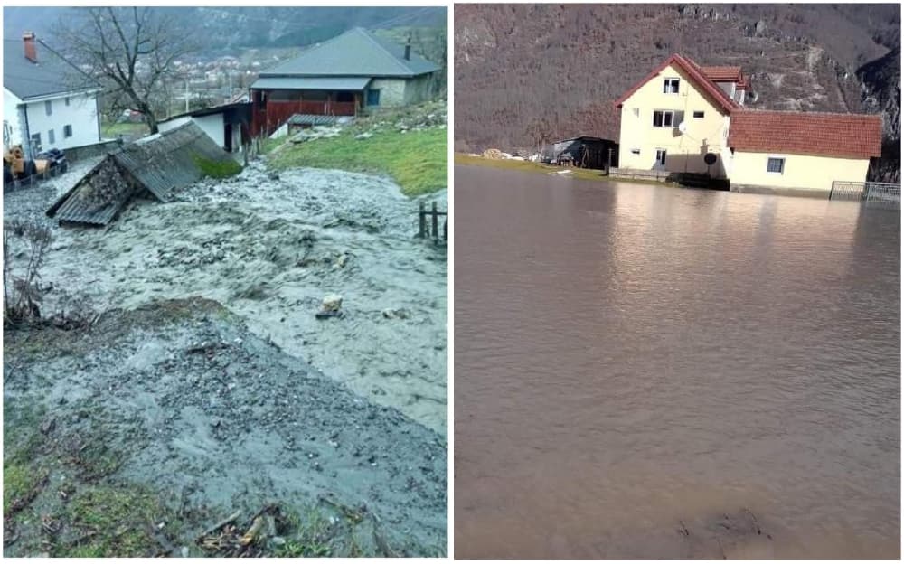 Poplave u Crnoj Gori: Kuće pod vodom u nekoliko gradova