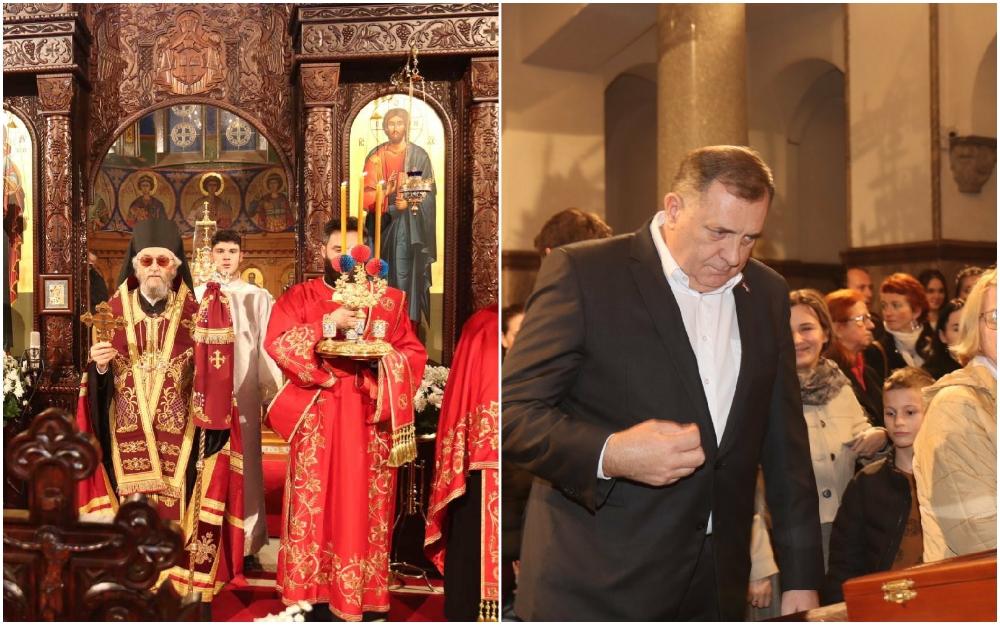U Sabornom hramu Hrista Spasitelja u Banjoj Luci održano bogosluženje: Prisustvovao Milorad Dodik