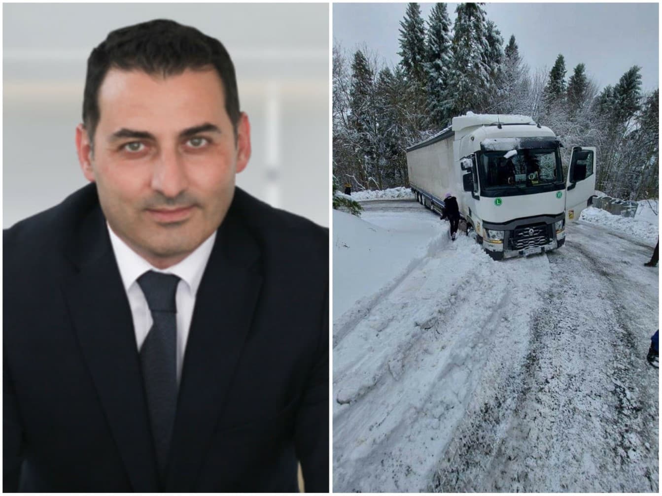 Načelnik Kaknja Mirnes Bajtarević za "Avaz": Zahvaljujući dobrim ljudima, vozač šlepera je imao gdje prespavati