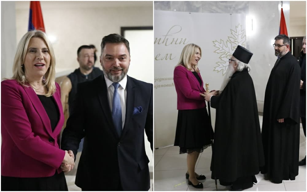 Željka Cvijanović u Administrativnom centru Vlade RS organizirala božićni prijem