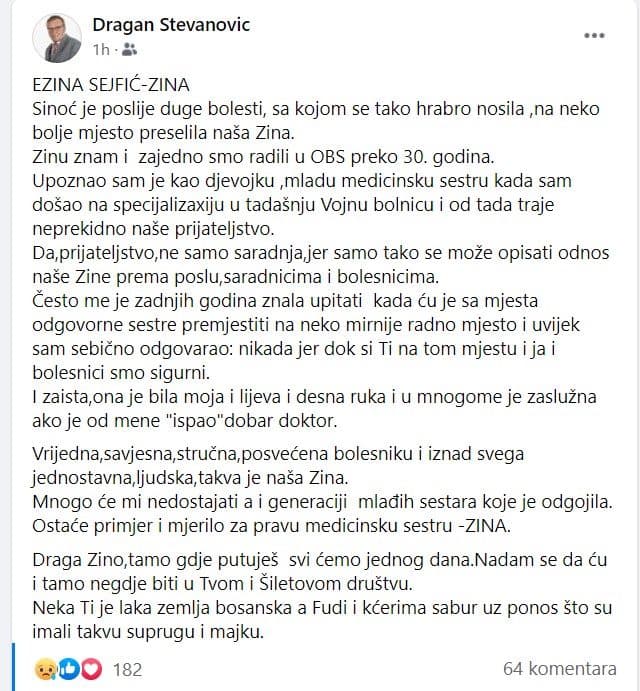 Status dr. Stevanovića - Avaz