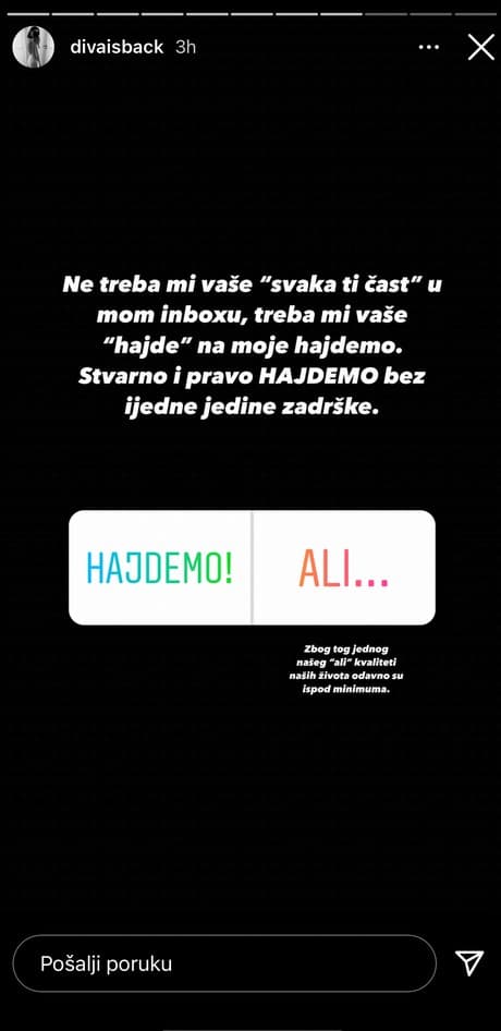 Objava Erne Saljević - Avaz