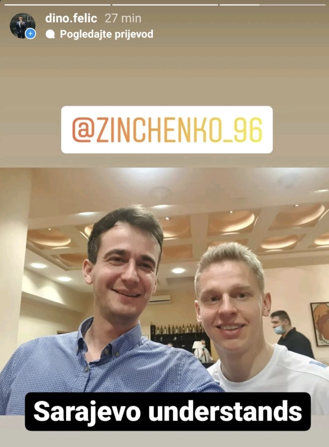 Felić sa Zinčenkom - Avaz