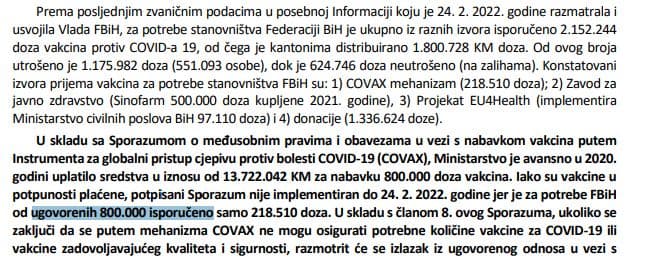 Šta se navodi u revizorskom izvještaju - Avaz
